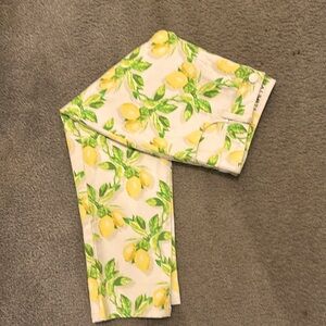 Talbots vintage Yellow and Green Floral Jeans